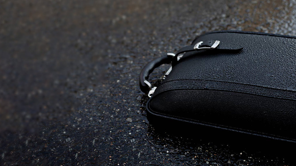 LOUIS VUITTON City Frame Taiga Leather Satchel Bag Black-US